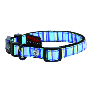 Collier en nylon - Beach rayé - <30cm - 1.6cm - bleu