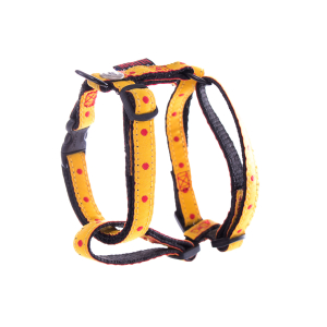Harnais en nylon - Beach pois - 25/35cm - 1cm - jaune