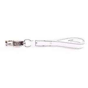 Laisse en cuir - Cuir double - 0.30m - Blanc