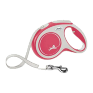 Laisse enrouleur sangle - 2 soft - XS - 3m - rouge