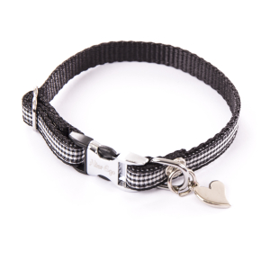 Collier en nylon pour chat - Vichy - XS - noir