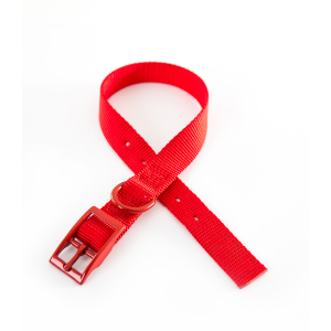 Collier en nylon - Nylon basique - 16/35cm - rouge