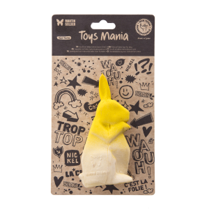 Lapin en latex - Origami - jaune pastel