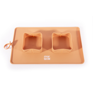 Gamelle double pliable en silicone - Douceur - 600ml - jaune