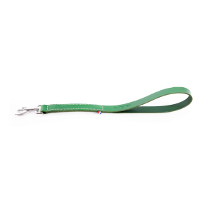 Laisse courte en cuir - 499 bicolore - 50cm - 2.5cm - vert