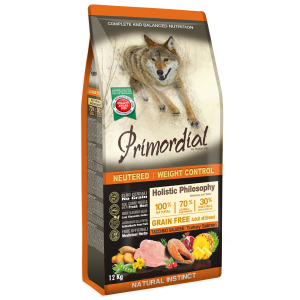 Sterilised Light Kibble for Adult Dogs - Primordial - 2kg