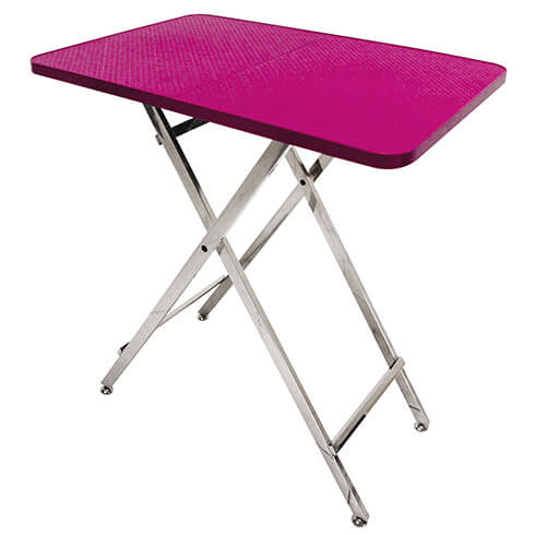 Table de toilettage plainte rose